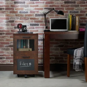 Furniture of America Melbeck Vintage Walnut 2-Drawer 15.7-in File Cabinet