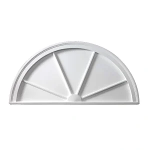Fypon 36 in. x 18 in. x 1-3/4 in. Polyurethane Half-Round Spoked Pediment