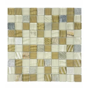 GBM New Era II California 12 x 12 Glass and Stone Mosaic Tile