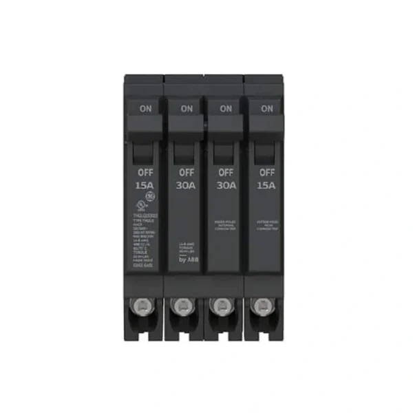 GE Q-Line 2-15 Amp Single-Pole 1-30 Amp Double-Pole Quad 120/240-Volts Circuit Breaker