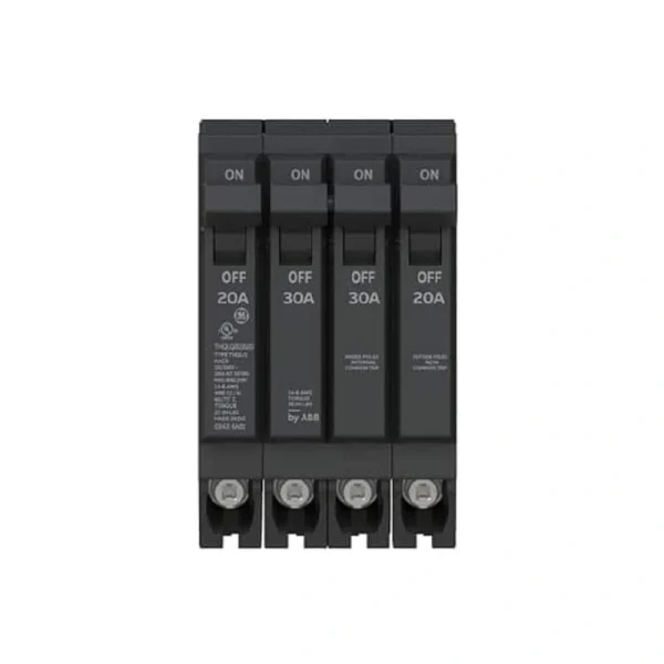 GE Q-Line 2-20 Amp Single-Pole 1-30 Amp Double-Pole Quad 120/240-Volts Circuit Breaker