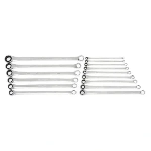 GEARWRENCH 15-Piece 72-Tooth 12-Point XL GearBox Double Box Ratcheting Metric Wrench Set