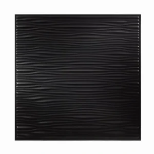 Genesis 2-ft x 2-ft Drifts Black PVC Drop Ceiling Tile (1-Pack, 4-sq ft / Case)