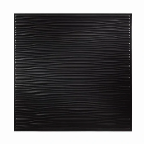 Genesis 2-ft x 2-ft Drifts Black PVC Drop Ceiling Tile (1-Pack, 4-sq ft / Case)