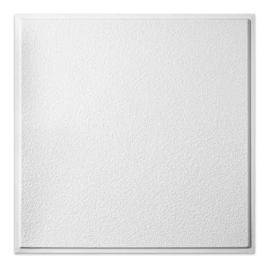 Genesis 2-ft x 2-ft Stucco Pro Revealed Edge White PVC Drop Ceiling Tile (1-Pack, 4-sq ft / Case)