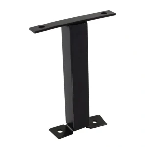 Gilpin Black Metal Post Connector for Decking and Porches – 6.125-in x 4.5-in – Steel Railing Support Bracket