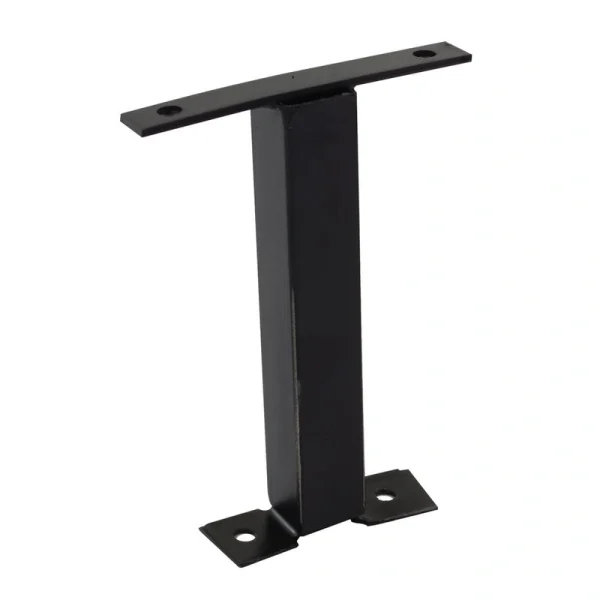 Gilpin Black Metal Post Connector for Decking and Porches – 6.125-in x 4.5-in – Steel Railing Support Bracket