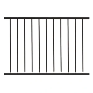 Gilpin Hampton 4-ft x 1.25-in x 32-in Black Metal Deck Rail Kit