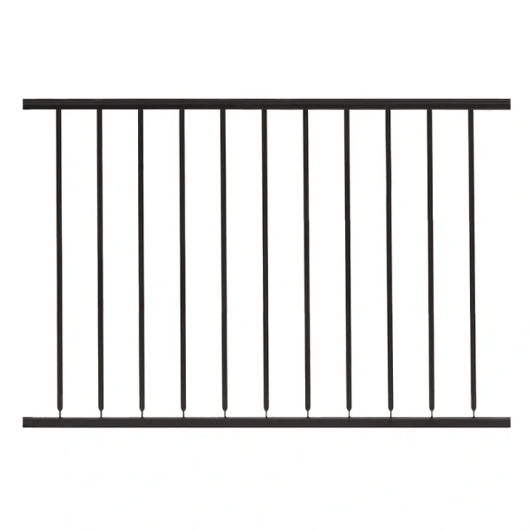 Gilpin Hampton 4-ft x 1.25-in x 32-in Black Metal Deck Rail Kit