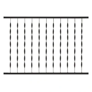Gilpin Patterson 4-ft x 36-in Black Metal Deck Rail Kit