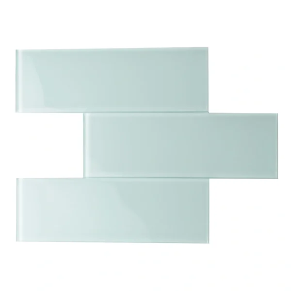 Giorbello Classic Premium Baby Blue 3-in x 9-in Glossy Glass Subway Wall Tile (5-sq. ft/ Carton)