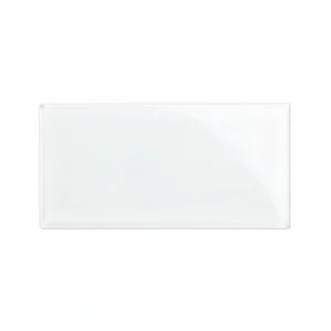 Giorbello (Sample) 3×6 glass subway tiles Bright White 3-in x 6-in Glossy Glass Brick Subway Wall Tile