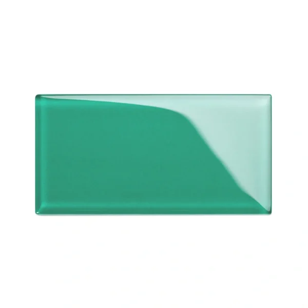 Giorbello (Sample) 3×6 Glass Subway Tiles Emerald Green 3-in x 6-in Glossy Glass Brick Subway Wall Tile