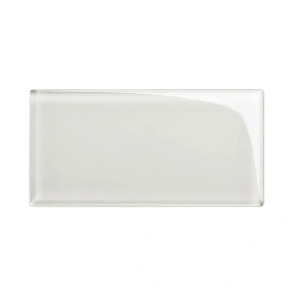 Giorbello (Sample) 3×6 Glass Subway Tiles Light Gray 3-in x 6-in Glossy Glass Brick Subway Wall Tile
