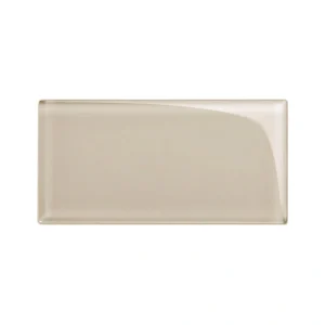 Giorbello (Sample) 3×6 Glass Subway Tiles Light Taupe 3-in x 6-in Glossy Glass Brick Subway Wall Tile