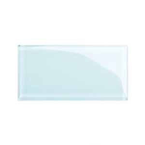 Giorbello (Sample) 3×6 glass subway tiles Morning Sky Blue 3-in x 6-in Glossy Glass Brick Subway Wall Tile
