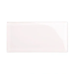Giorbello (Sample) 3×6 glass subway tiles Rose Pale Pink 3-in x 6-in Glossy Glass Brick Subway Wall Tile
