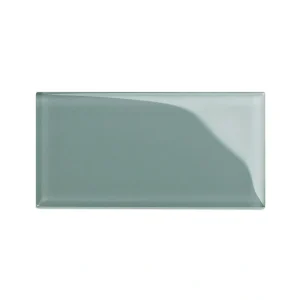 Giorbello (Sample) 3×6 Glass Subway Tiles Slate 3-in x 6-in Glossy Glass Brick Subway Wall Tile