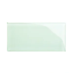 Giorbello (Sample) 3×6 glass subway tiles Winter Sage 3-in x 6-in Glossy Glass Brick Subway Wall Tile