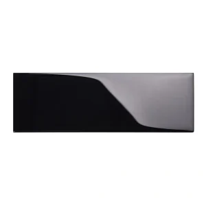 Giorbello (Sample) 4×12 glass subway tiles Black 4-in x 12-in Glossy Glass Brick Subway Wall Tile