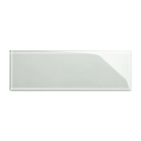 Giorbello (Sample) 4×12 glass subway tiles Light Gray 4-in x 12-in Glossy Glass Brick Subway Wall Tile