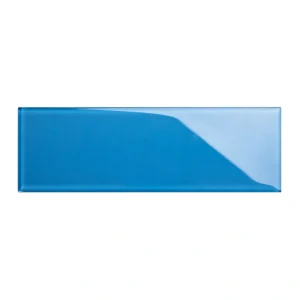 Giorbello (Sample) 4×12 glass subway tiles Mediterranean Blue 4-in x 12-in Glossy Glass Brick Subway Wall Tile