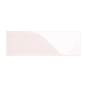 Giorbello (Sample) 4×12 glass subway tiles Rose Pale Pink 4-in x 12-in Glossy Glass Brick Subway Wall Tile