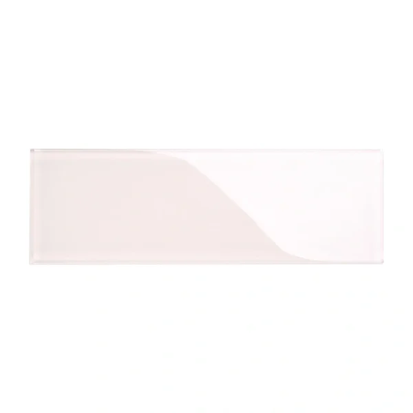 Giorbello (Sample) 4×12 glass subway tiles Rose Pale Pink 4-in x 12-in Glossy Glass Brick Subway Wall Tile