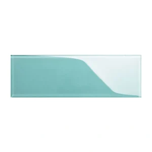 Giorbello (Sample) 4×12 glass subway tiles Teal 4-in x 12-in Glossy Glass Brick Subway Wall Tile