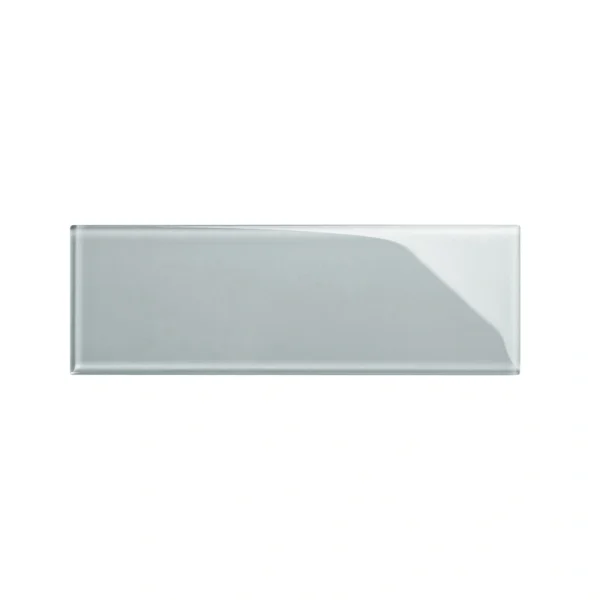 Giorbello (Sample) 4×12 glass subway tiles True Gray 4-in x 12-in Glossy Glass Brick Subway Wall Tile
