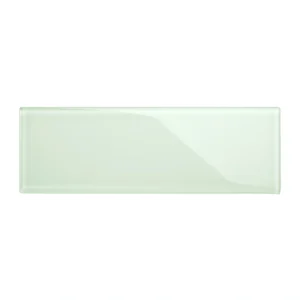 Giorbello (Sample) 4×12 glass subway tiles Winter Sage 4-in x 12-in Glossy Glass Brick Subway Wall Tile