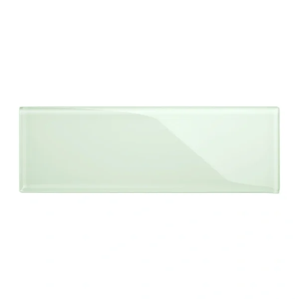 Giorbello (Sample) 4×12 glass subway tiles Winter Sage 4-in x 12-in Glossy Glass Brick Subway Wall Tile