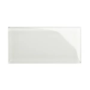 Giorbello (Sample) 6×12 glass subway tiles Agreeable Gray 6-in x 12-in Glossy Glass Brick Subway Wall Tile