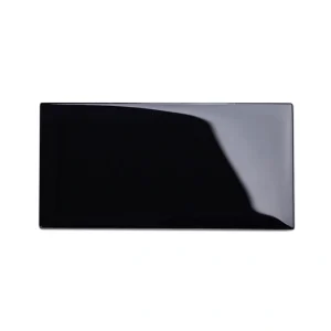 Giorbello (Sample) 6×12 Glass Subway Tiles Black 6-in x 12-in Glossy Glass Brick Subway Wall Tile