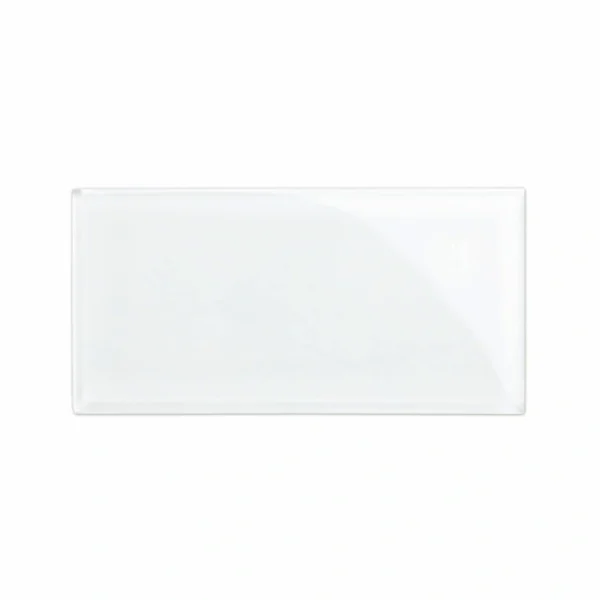 Giorbello (Sample) 6×12 Glass Subway Tiles Bright White 6-in x 12-in Glossy Glass Brick Subway Wall Tile
