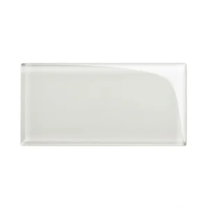 Giorbello (Sample) 6×12 glass subway tiles Light Gray 6-in x 12-in Glossy Glass Brick Subway Wall Tile