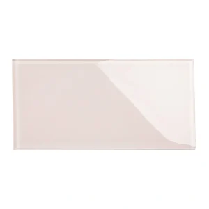 Giorbello (Sample) 6×12 glass subway tiles Rose Pale Pink 6-in x 12-in Glossy Glass Brick Subway Wall Tile