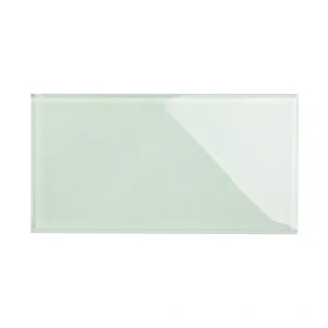 Giorbello (Sample) 6×12 glass subway tiles Winter Sage 6-in x 12-in Glossy Glass Brick Subway Wall Tile