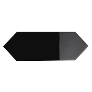 Giorbello (Sample) Glass Subway Black 3-in x 9-in Glossy Glass Tile