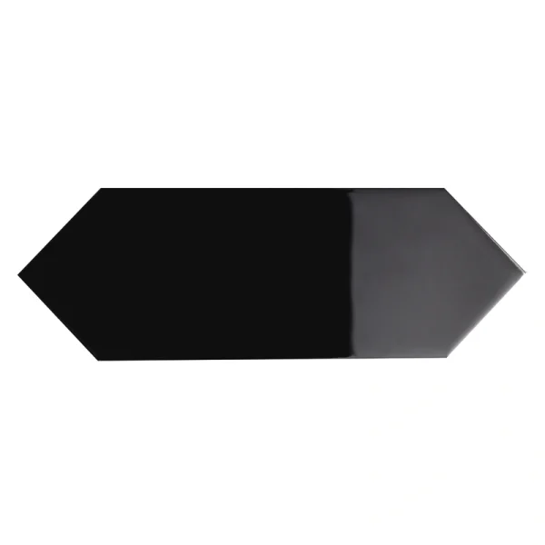 Giorbello (Sample) Glass Subway Black 3-in x 9-in Glossy Glass Tile