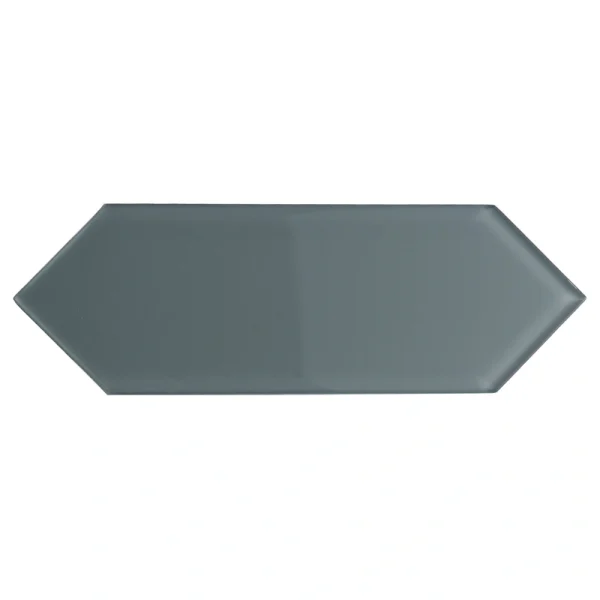Giorbello (Sample) Glass Subway Dark Slate 3-in x 9-in Glossy Glass Tile