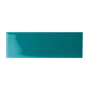 Giorbello (Sample) Glass Subway Dark Teal 3-in x 9-in Glossy Glass Tile