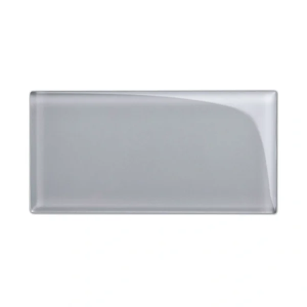 Giorbello (Sample) Glass Subway Lavender Gray 3-in x 6-in Glossy Glass Wall Tile