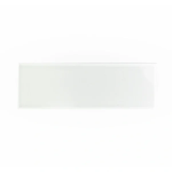 Giorbello (Sample) Glass Subway White 3-in x 9-in Glossy Glass Tile
