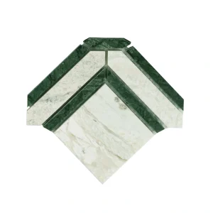 Giorbello (Sample) Ming Green 3-in x 3-in Polished Marble Mixed Pattern Marble Look Floor and Wall Tile