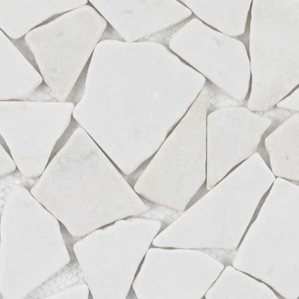 Giorbello (Sample) White 12-in x 12-in Matte Marble Look Floor and Wall Tile