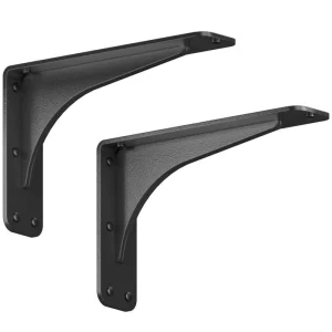 Gladiator 11 in. L Black Steel Heavy Duty Granite Shelf Bracket (2-Pack) T726935638