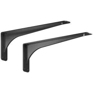 Gladiator 21 in. L Black Steel Heavy Duty Floating Shelf Bracket (2 pack) T726936412