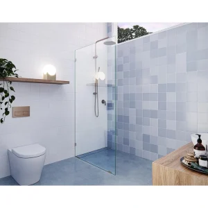 Glass Warehouse Vela 39 in. W x 78 in. H Frameless Fixed Single Panel Shower Door in Brushed Bronze without Handle