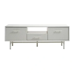 Greige Contemporary/Modern Mdf Media Cabinet
